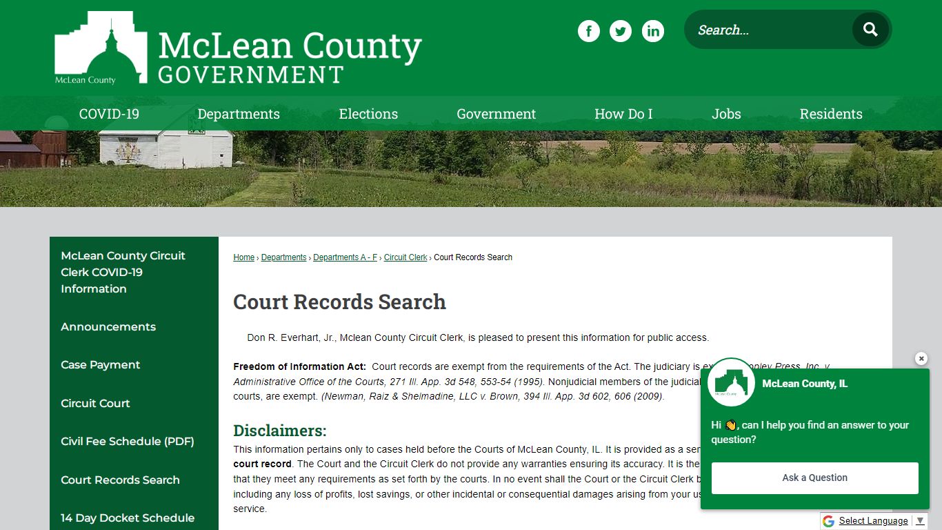 Court Records Search | McLean County, IL - Official Website